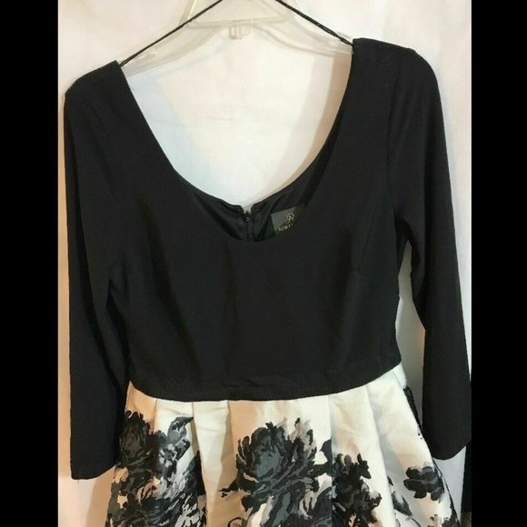 NWT Adrianna Papell Jersey & Jacquard Fit & Flare Dress‎ [SZ 6 ] - Picture 8 of 12